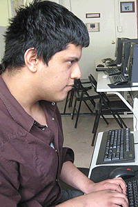 Boy Reading and Writing